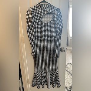 Black & white houndstooth dress